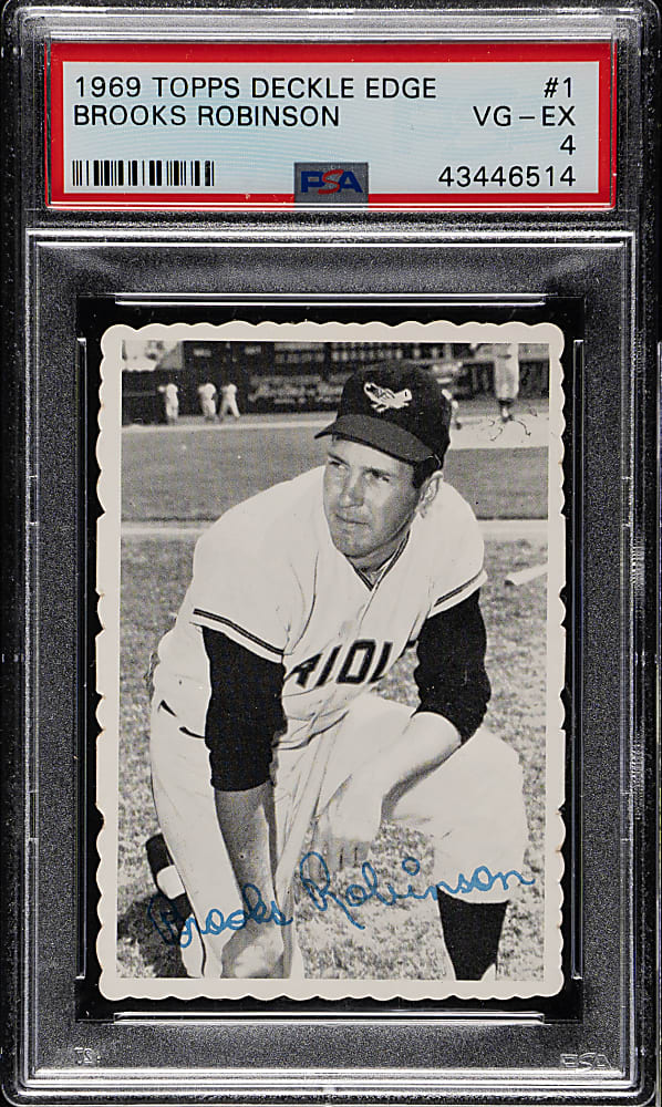 1969 Topps Deckle Edge #1 Brooks Robinson PSA VG-EX 4
