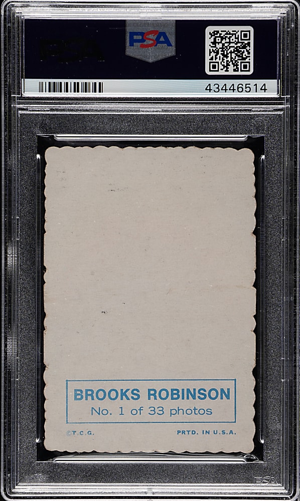 1969 Topps Deckle Edge #1 Brooks Robinson PSA VG-EX 4