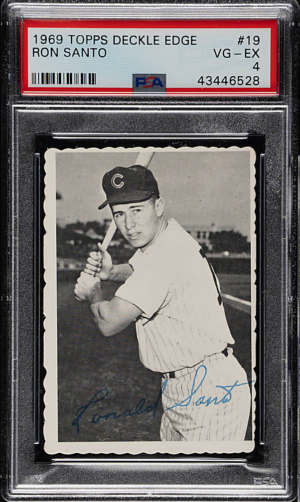 1969 Topps Deckle Edge #19 Ron Santo PSA VG-EX 4