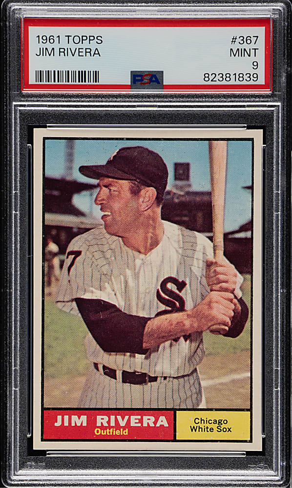 1961 Topps #367 Jim Rivera PSA MINT 9