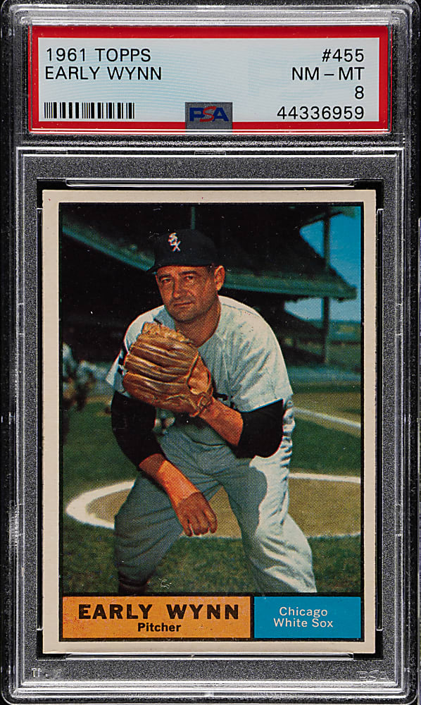 1961 Topps #455 Early Wynn PSA NM-MT 8