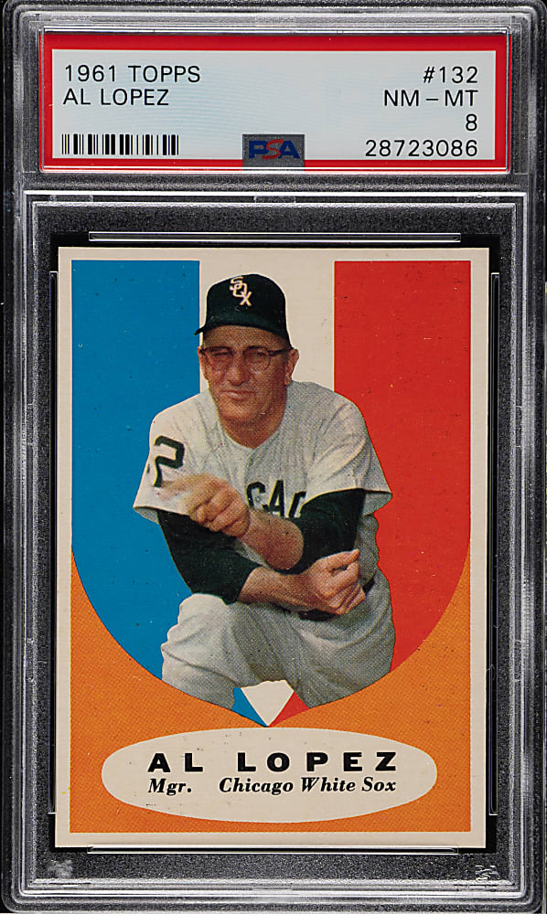 1961 Topps #132 Al Lopez PSA NM-MT 8