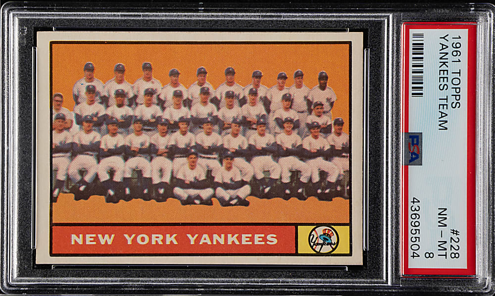 1961 Topps #228 New York Yankees Team PSA NM-MT 8