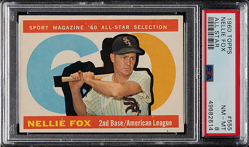 1960 Topps #555 Nellie Fox All-Star PSA NM-MT 8