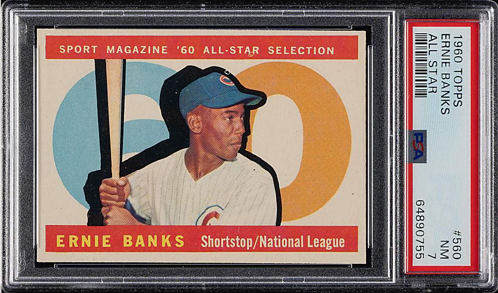 1960 Topps #560 Ernie Banks All-Star PSA NM 7