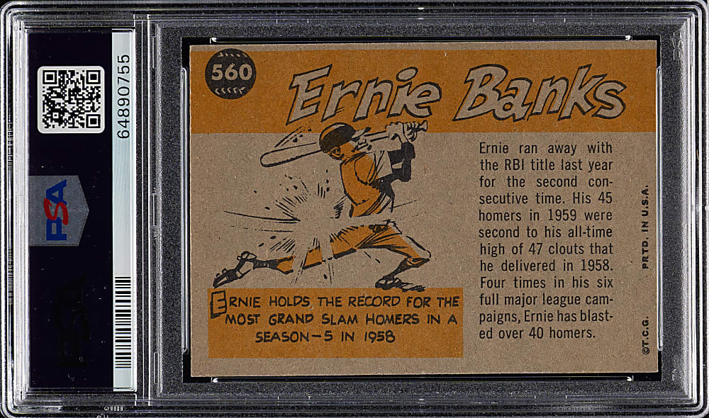 1960 Topps #560 Ernie Banks All-Star PSA NM 7