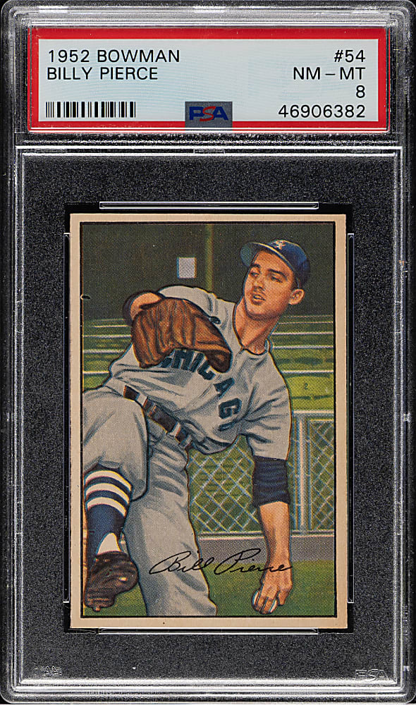1952 Bowman #54 Billy Pierce PSA NM-MT 8