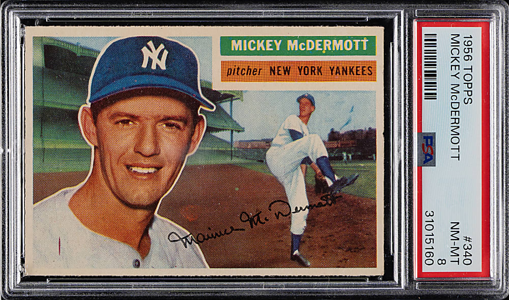1956 Topps #340 Mickey McDermott PSA NM-MT 8