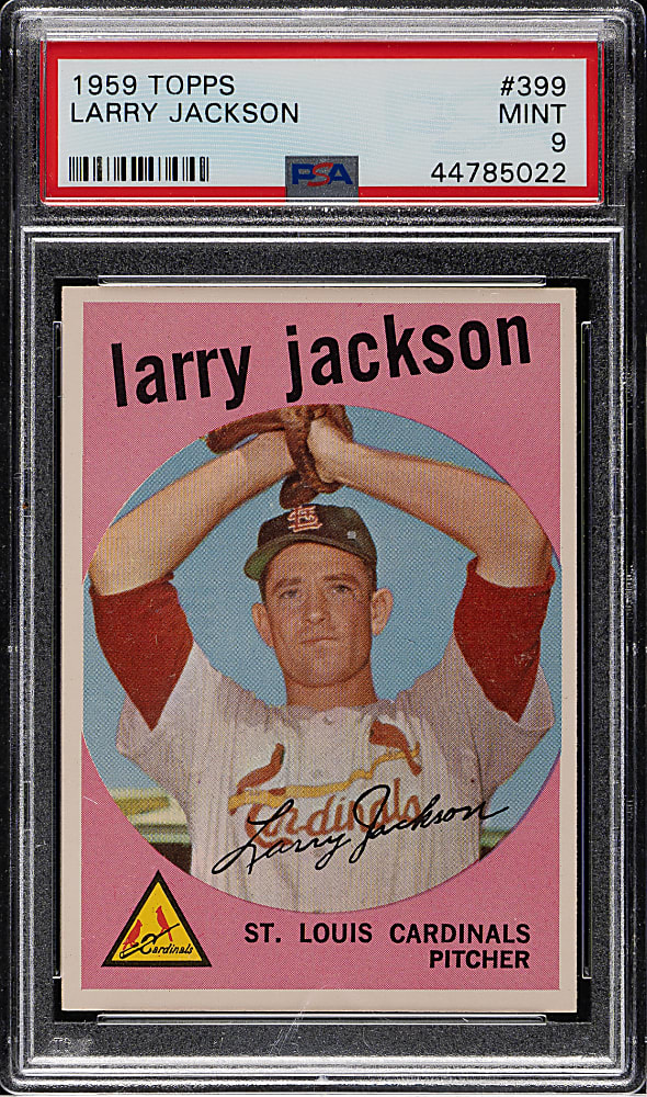 1959 Topps #399 Larry Jackson PSA MINT 9