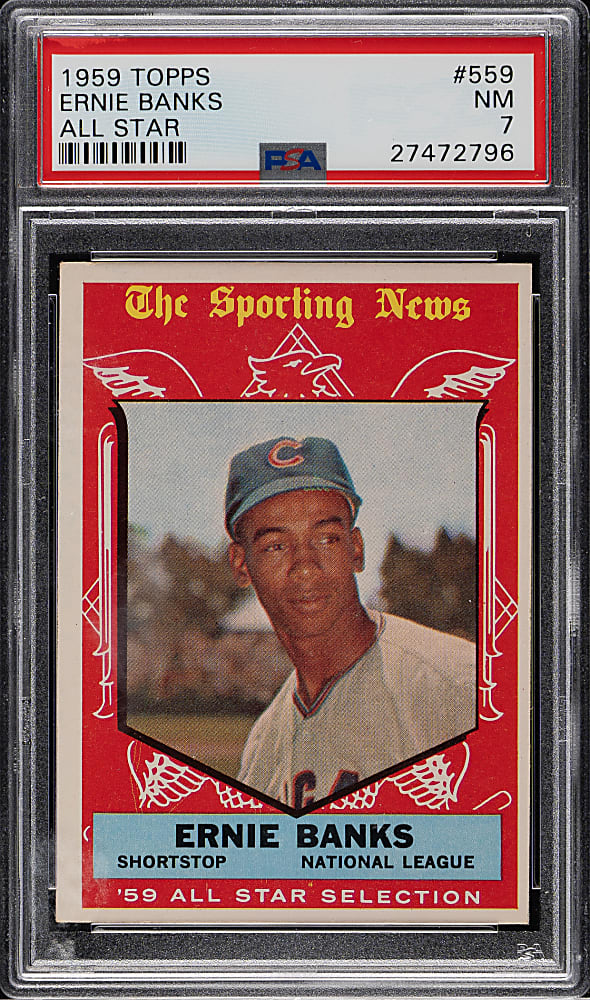 1959 Topps #559 Ernie Banks All-Star PSA NM 7