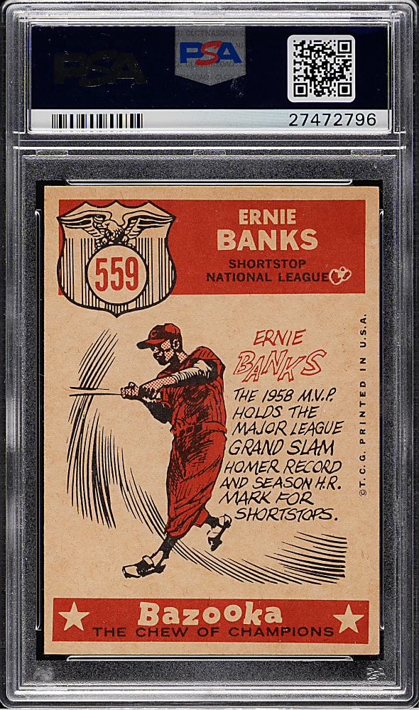 1959 Topps #559 Ernie Banks All-Star PSA NM 7