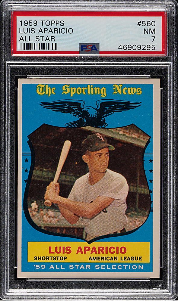 1959 Topps #560 Luis Aparicio All-Star PSA NM 7