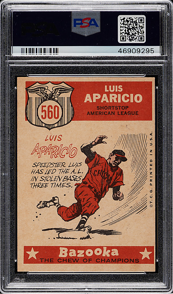 1959 Topps #560 Luis Aparicio All-Star PSA NM 7