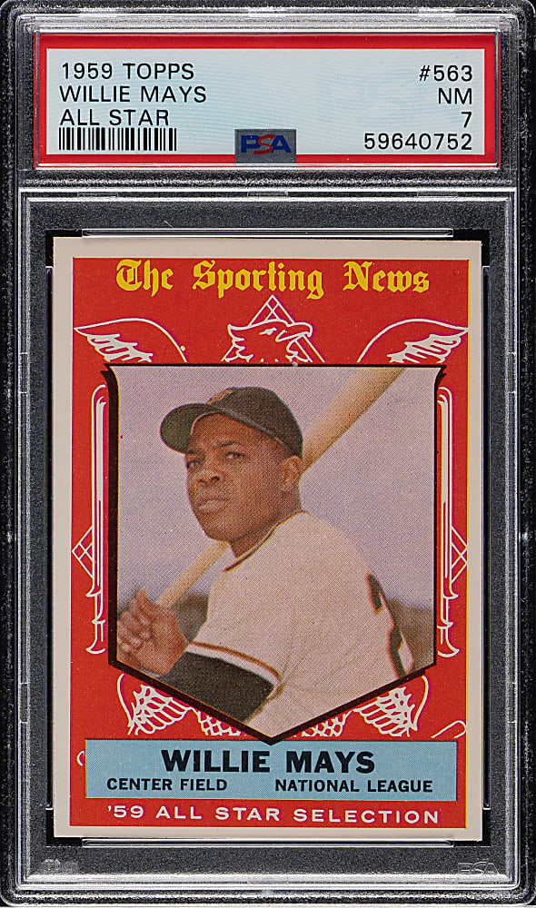 1959 Topps #563 Willie Mays All-Star PSA NM 7