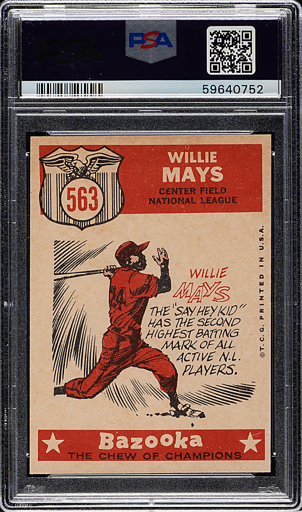 1959 Topps #563 Willie Mays All-Star PSA NM 7