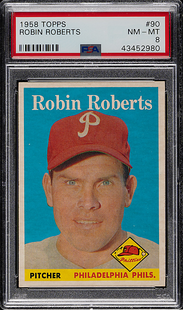 1958 Topps #90 Robin Roberts PSA NM-MT 8