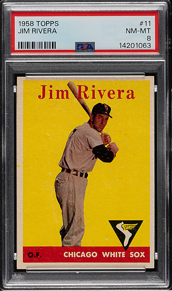 1958 Topps #11 Jim Rivera PSA NM-MT 8