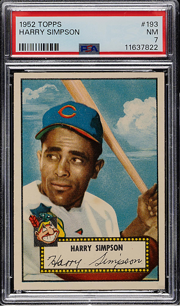 1952 Topps #193 Harry Simpson PSA NM 7