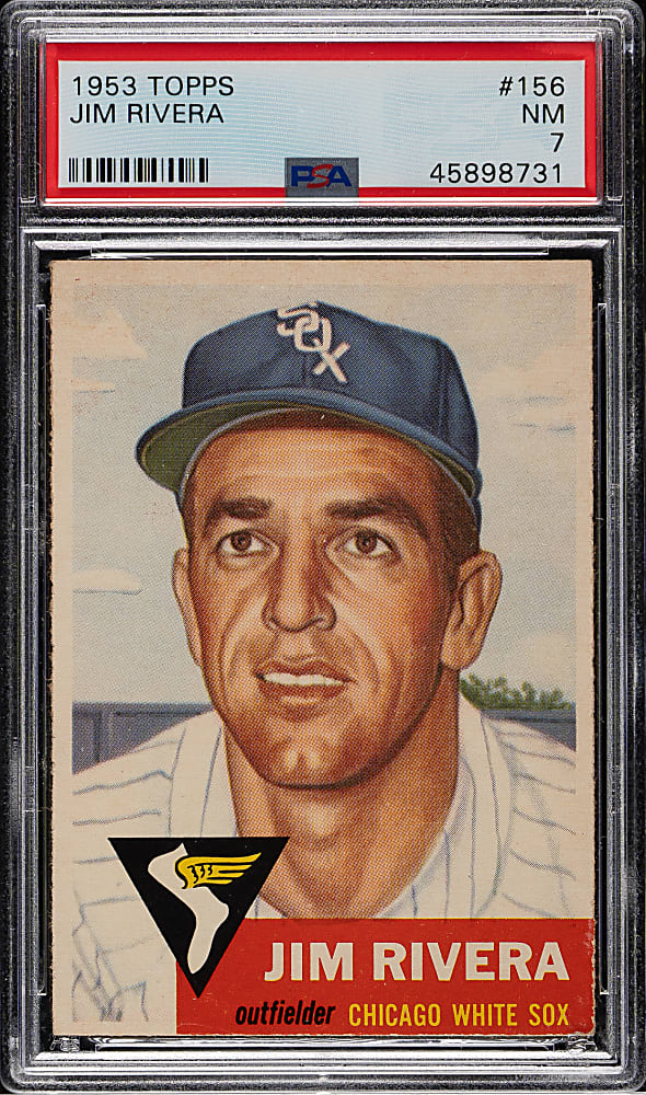 1953 Topps #156 Jim Rivera PSA NM 7