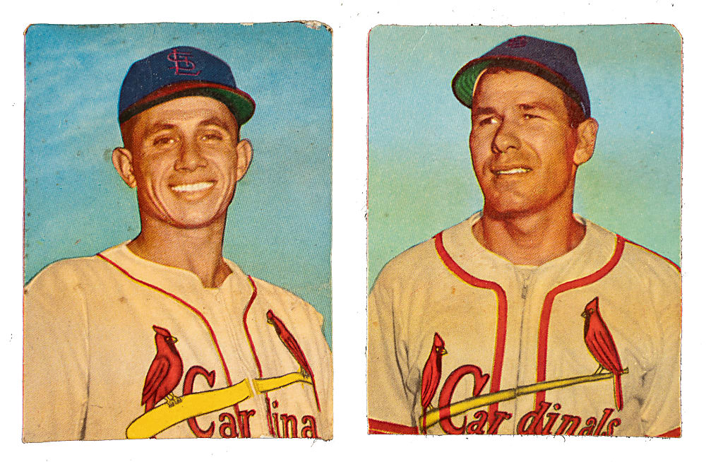 1954 Hunter Wieners Harvey Haddix and Solly Hemus Pair