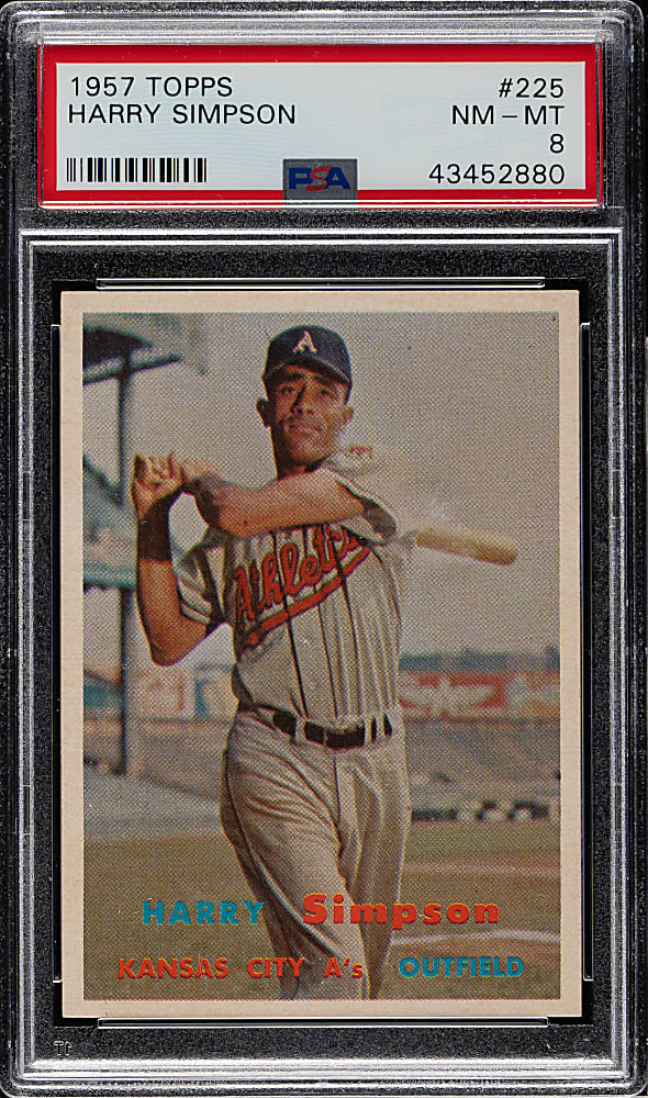 1957 Topps #225 Harry Simpson PSA NM-MT 8