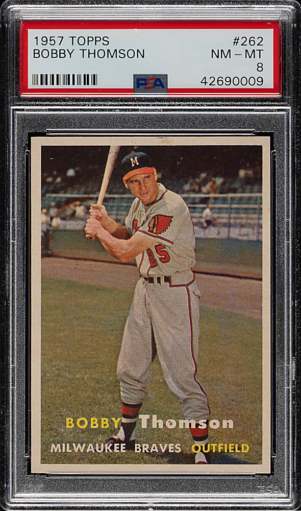 1957 Topps #262 Bobby Thomson PSA NM-MT 8