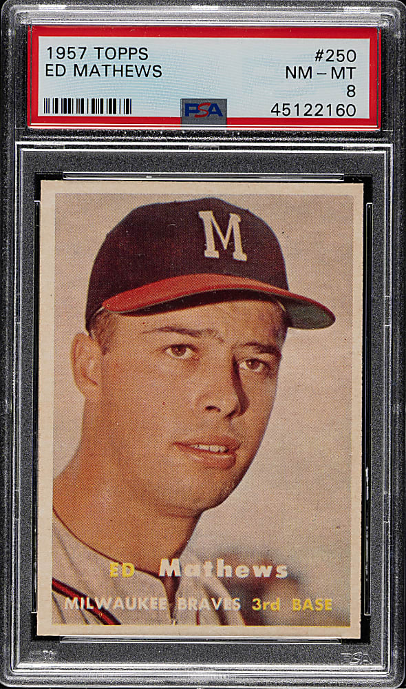 1957 Topps #250 Ed Mathews PSA NM-MT 8