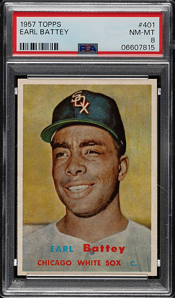 1957 Topps #401 Earl Battey PSA NM-MT 8
