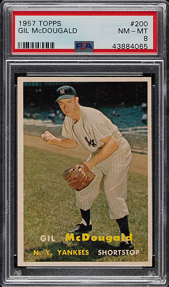 1957 Topps #200 Gil McDougald PSA NM-MT 8