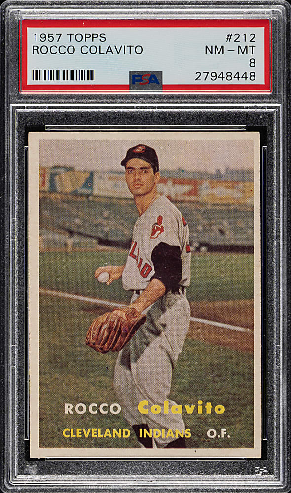 1957 Topps #212 Rocco Colavito PSA NM-MT 8