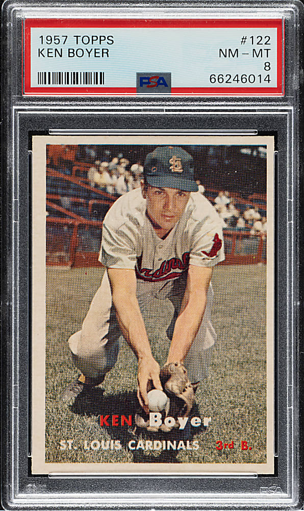 1957 Topps #122 Ken Boyer PSA NM-MT 8