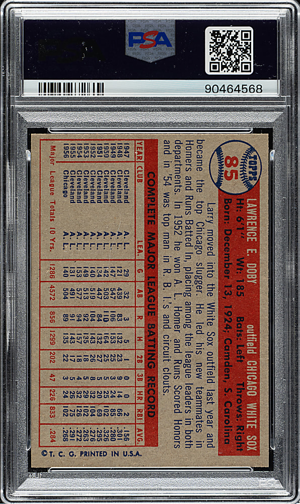 1957 Topps #85 Larry Doby PSA NM-MT 8