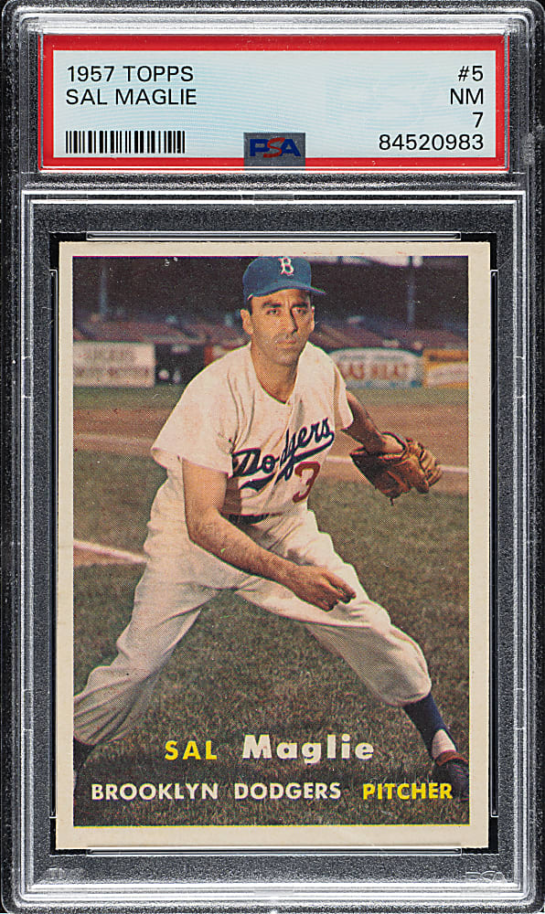 1957 Topps #5 Sal Maglie PSA NM 7