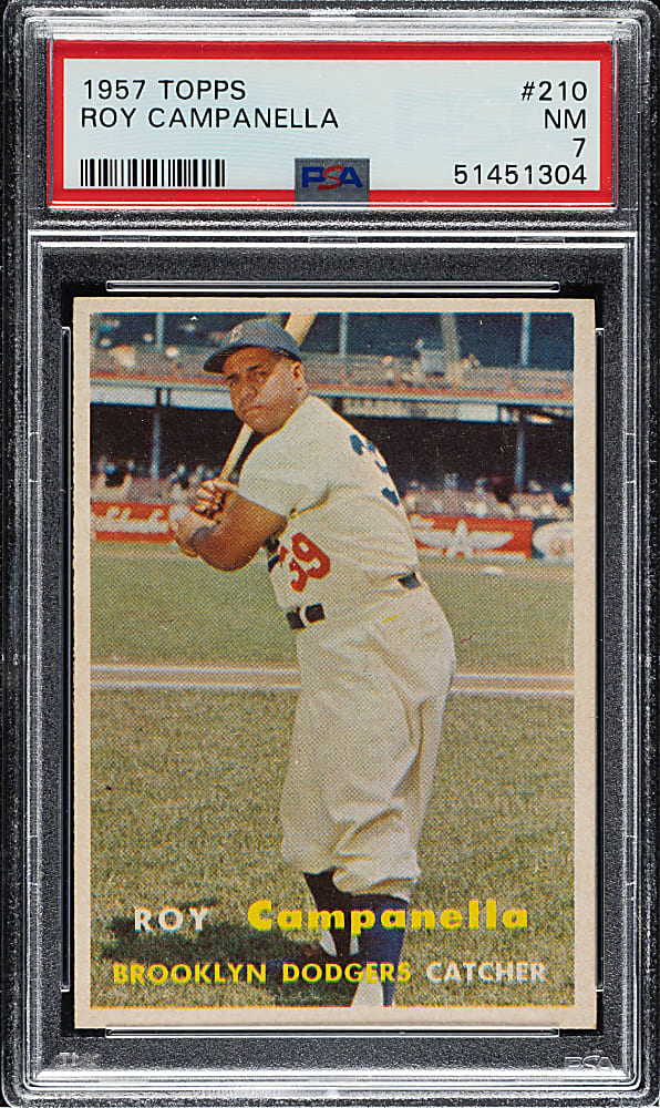 1957 Topps #210 Roy Campanella PSA NM 7