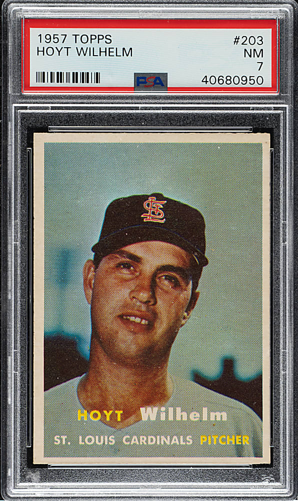 1957 Topps #203 Hoyt Wilhelm PSA NM 7