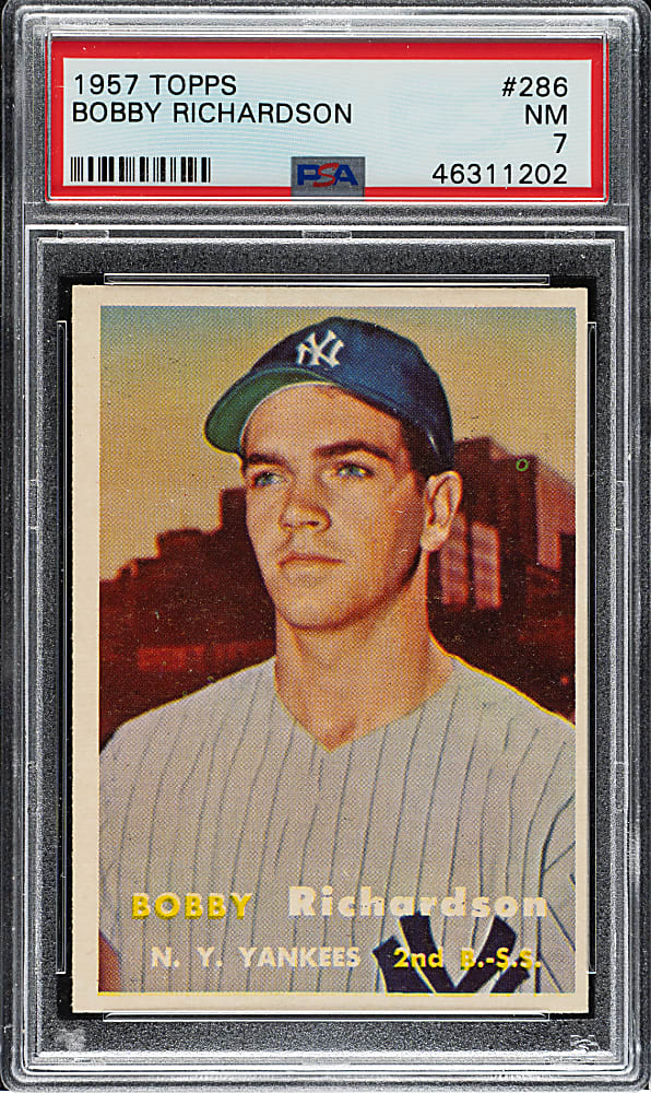 1957 Topps #286 Bobby Richardson PSA NM 7
