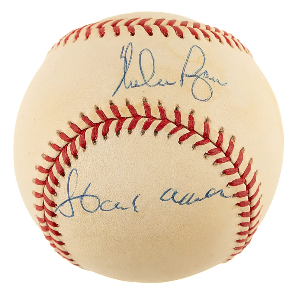 Hank Aaron, Nolan Ryan, and Pete Rose Multi-Signed Baseball - JSA
