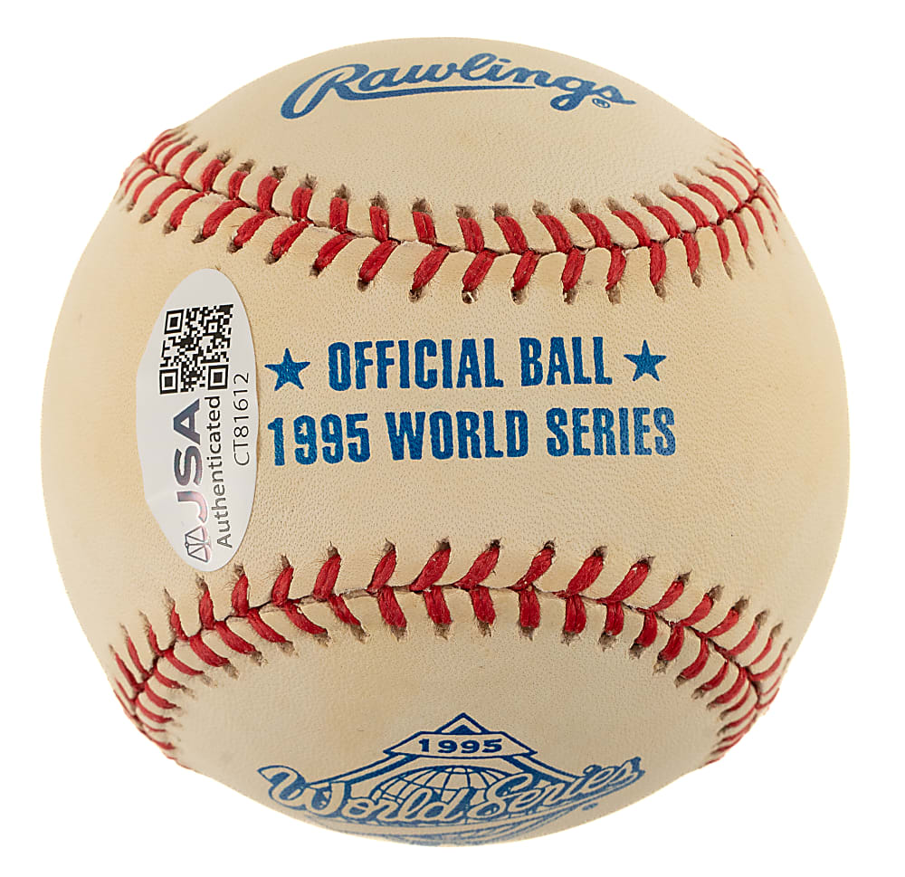 Greg Maddux Single-Signed 1995 World Series Baseball - JSA