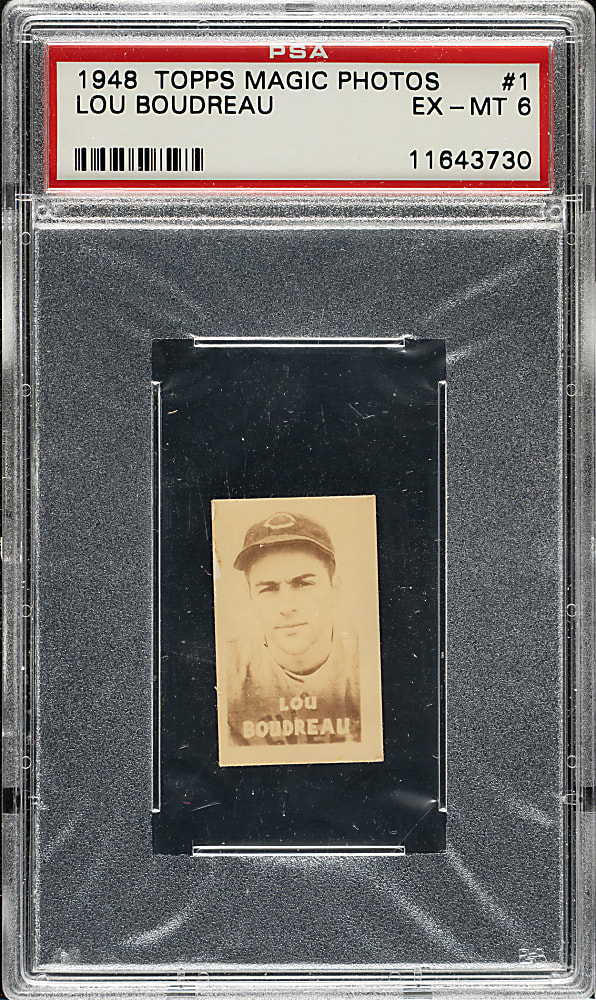 1948 Topps Magic Photos #1 Lou Boudreau PSA EX-MT 6