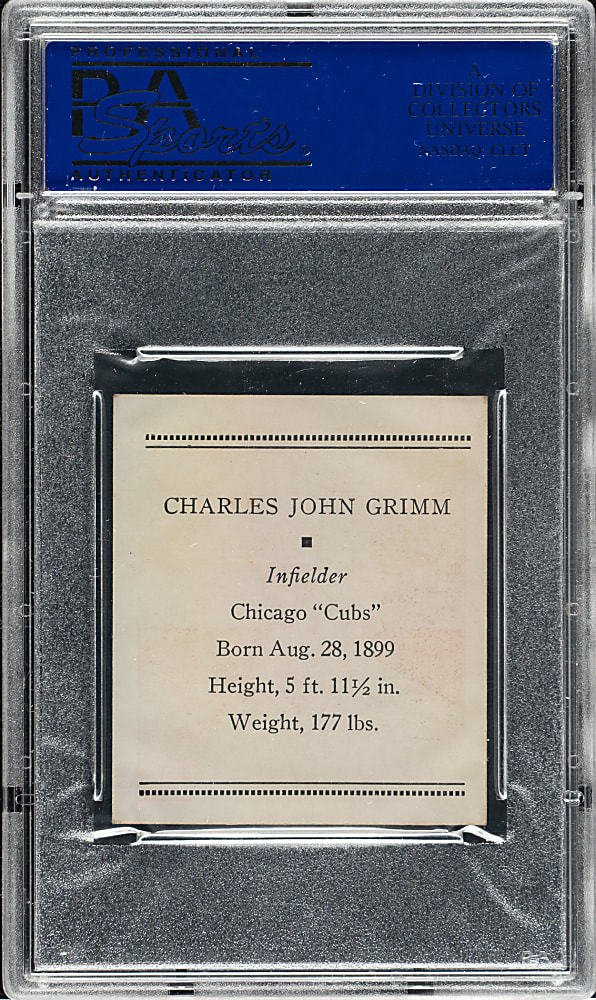 1933 R305 Tattoo Orbit Charles Grimm PSA EX-MT 6