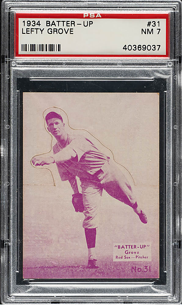 1934-1936 R318 Batter-Up #31 Lefty Grove PSA NM 7