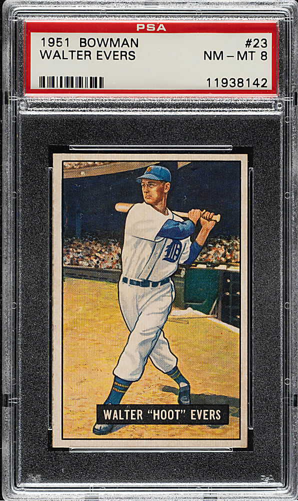 1951 Bowman #23 Walter "Hoot" Evers PSA NM-MT 8