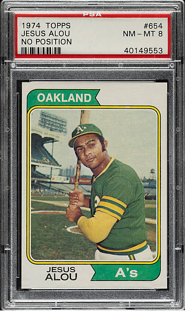 1974 Topps #654 Jesus Alou No Position PSA NM-MT 8