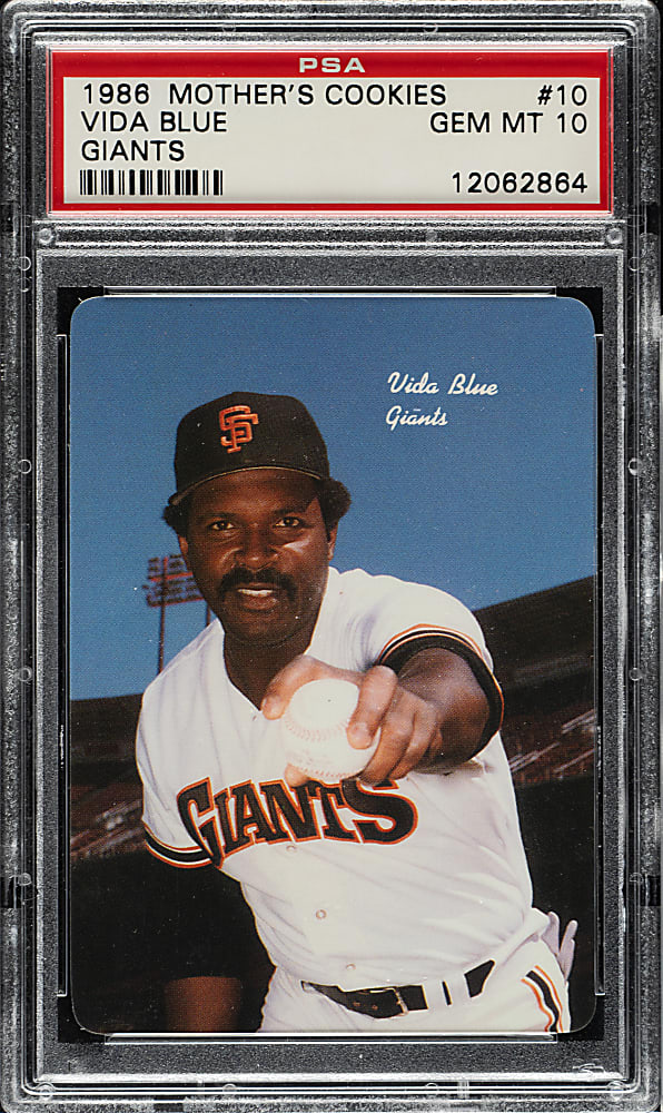 1986 Mother's Cookies #10 Vida Blue PSA GEM MINT 10