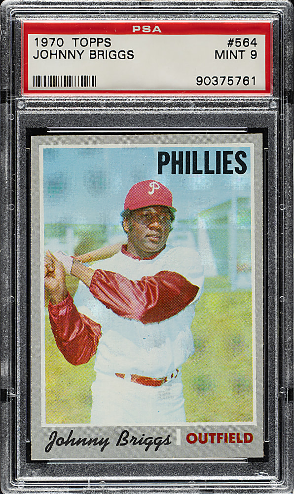 1970 Topps #564 Johnny Briggs PSA MINT 9