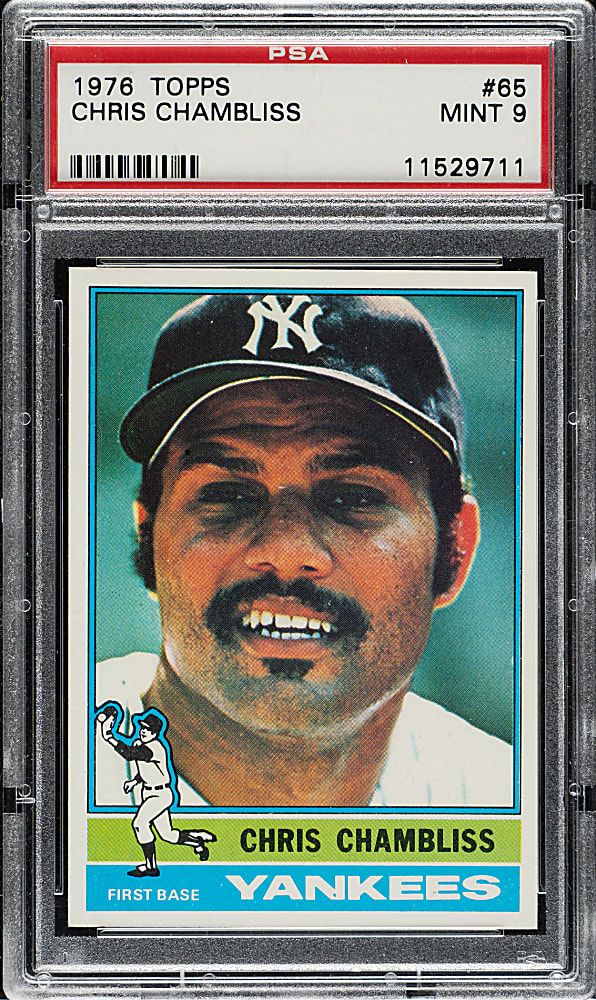 1976 Topps #65 Chris Chambliss PSA MINT 9