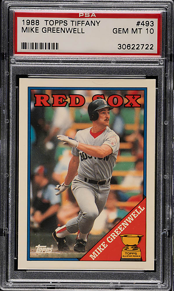 1988 Topps Tiffany #493 Mike Greenwell PSA GEM MINT 10