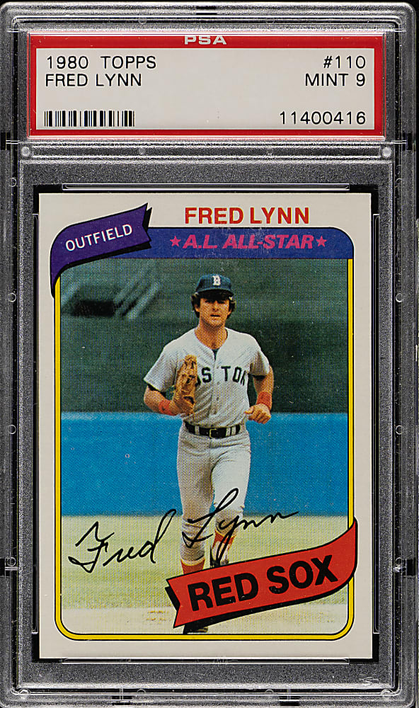 1980 Topps #110 Fred Lynn PSA MINT 9