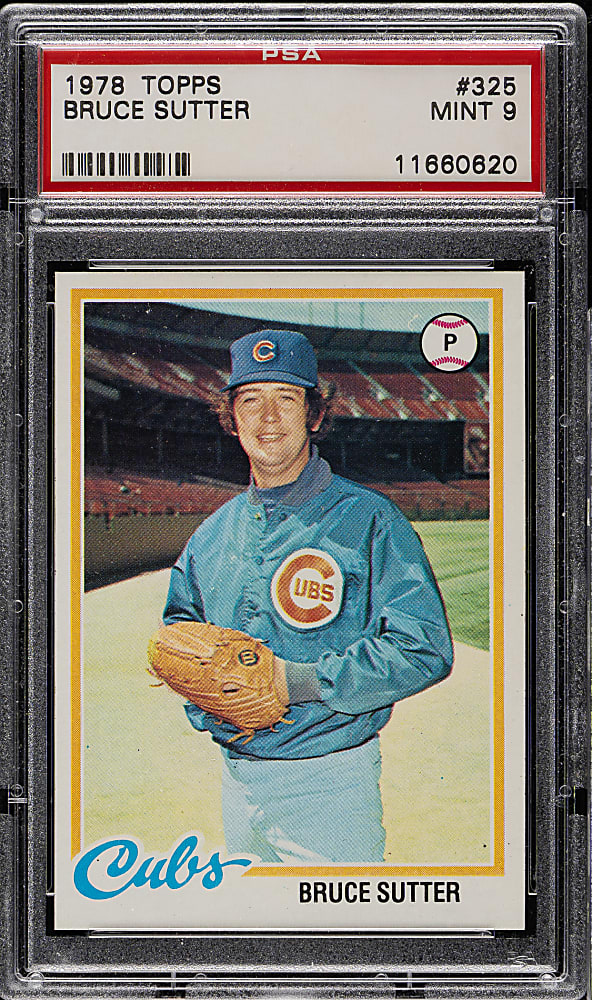 1978 Topps #325 Bruce Sutter PSA MINT 9