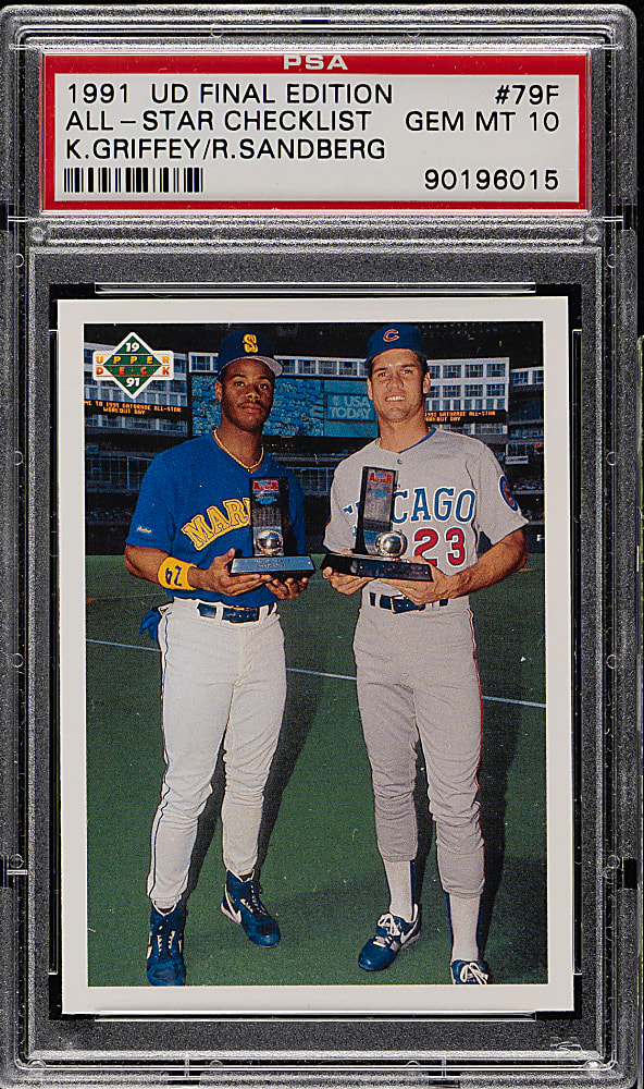 1991 Upper Deck Final Edition #79F Ken Griffey Jr./Ryne Sandberg PSA GEM MINT 10